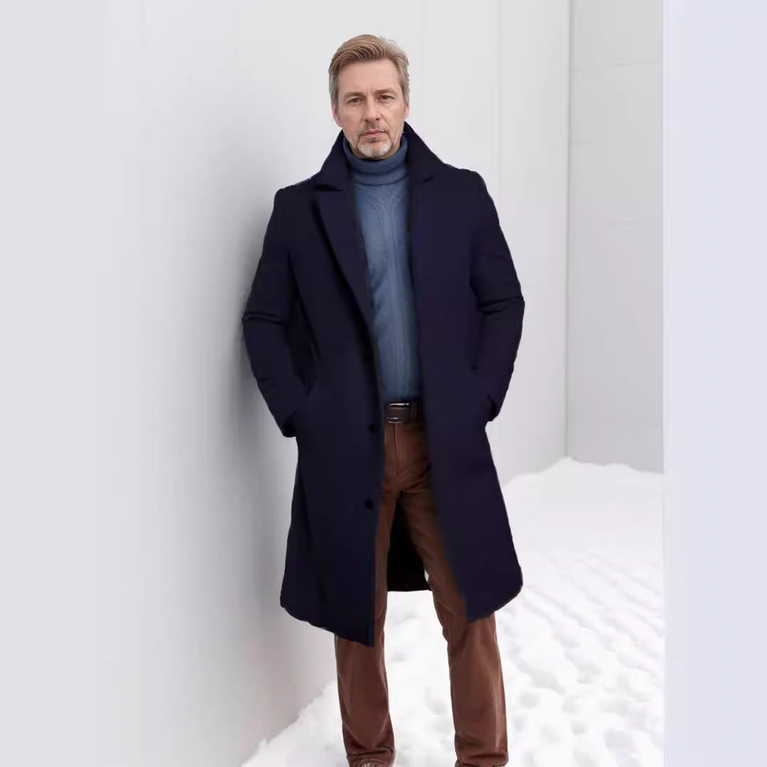 Herren eleganter Wollmantel Drune