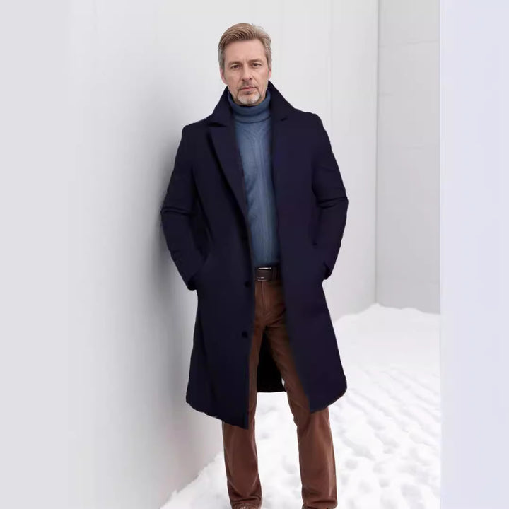 Herren eleganter Wollmantel Drune
