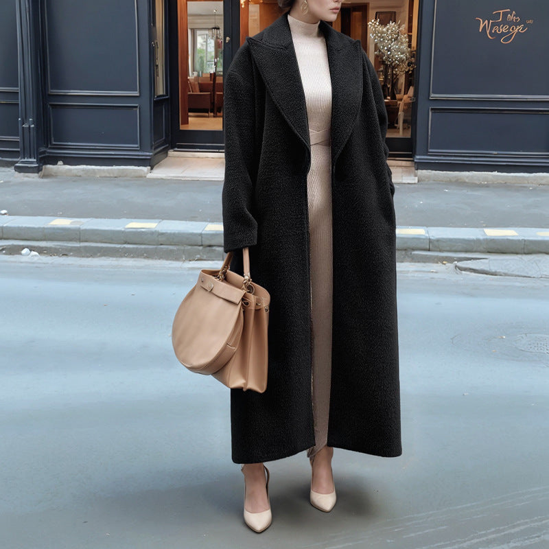 Damen Oversized Plüschmantel Drune