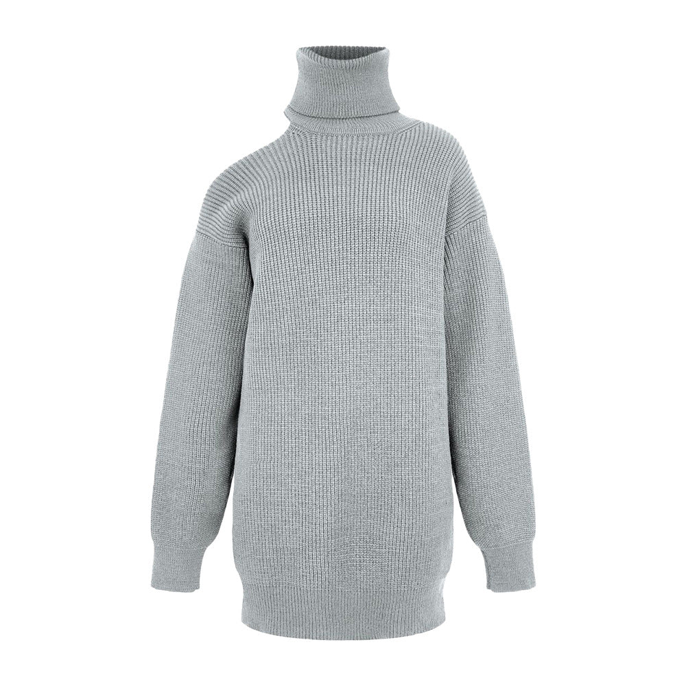 Damen Lockere Rollkragenpullover aus weichem Strickmaterial Drune