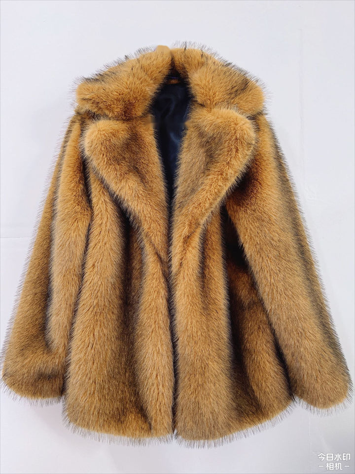 Drune | Kunstfellmantel - Aussagekräftige Winteroberbekleidung - Voluminöses Design - Kältewetter-Chic