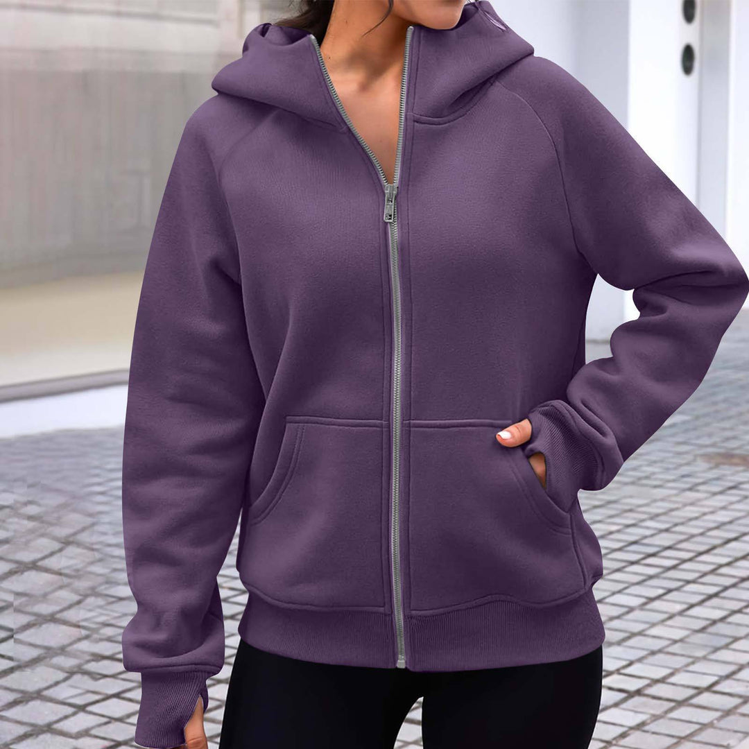 Damen gemütlicher und stilvoller Zip-Hoodie Drune