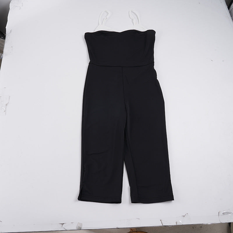 Damen Eleganter Jumpsuit mit trägerloser Silhouette und taillierter Passform Drune