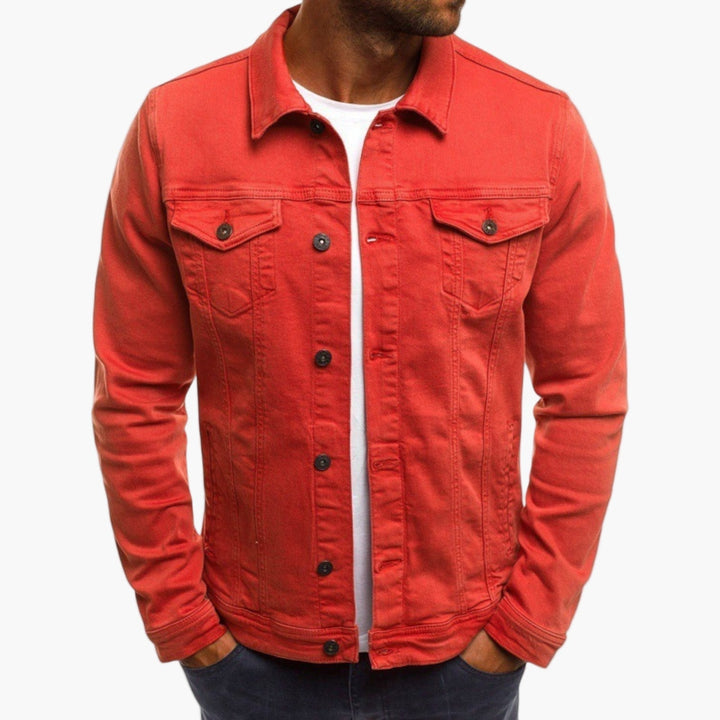 Drune | Jeansjacke Slim Fit - Klassischer Freizeit-Look für Alltag und Arbeit