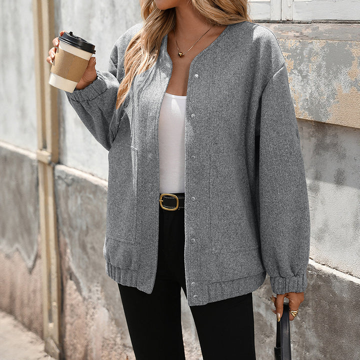 Damen Oversized Wool Mix Jacke Drune