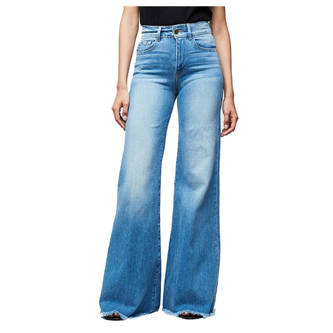 Damen Hoch geschnittene Schlagjeans im Vintage-Look Drune