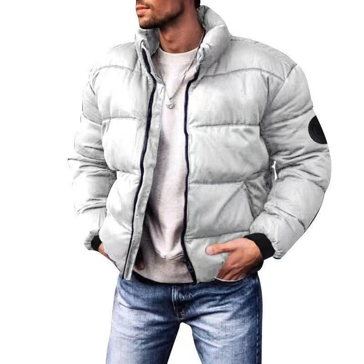 Herren nan wattierte Steppjacke mit hohem Stehkragen, Thermofüllung und elastischen Bündchen Drune