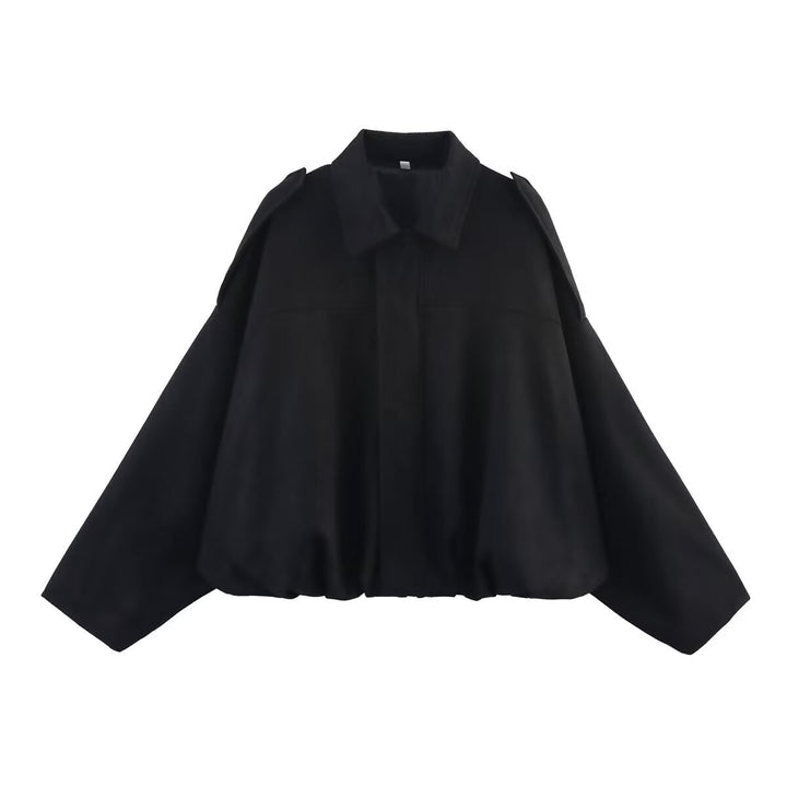 Damen elegante Oversized-Jacke im modernen Look mit raffiniertem Schnitt Drune