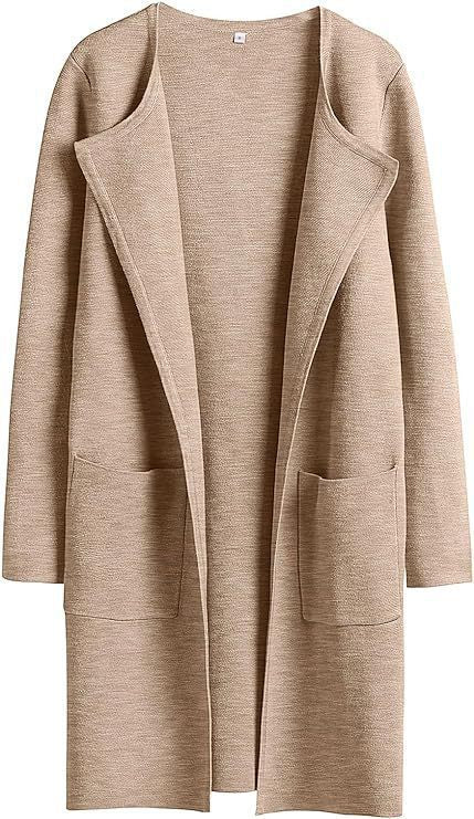 Damen Strickmantel mit lässigem Schnitt und praktischen Taschen Drune