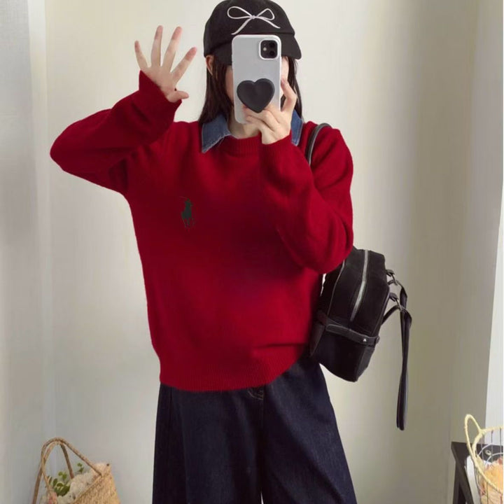Damen legerer Pullover mit hochwertiger Strickstruktur Drune