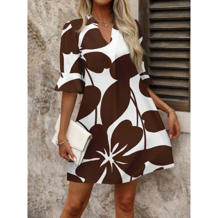 Damen Sommerkleid mit modischem Floral-Design Drune
