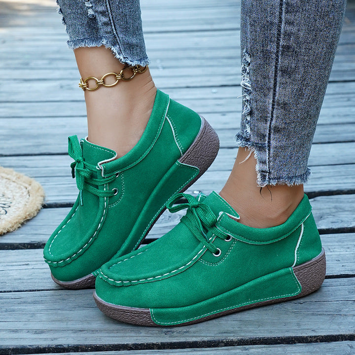 Damen komfortable Sneaker mit weichem Obermaterial und rutschfester Sohle Drune