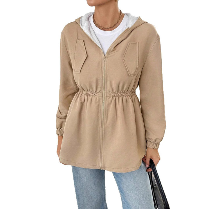 Damen Freizeitjacke mit verstellbarem Bund und Kapuze Drune