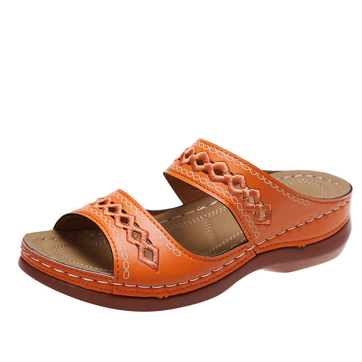 Damen Komfortable Fußbett-Sandalen mit verstellbaren Riemen Drune