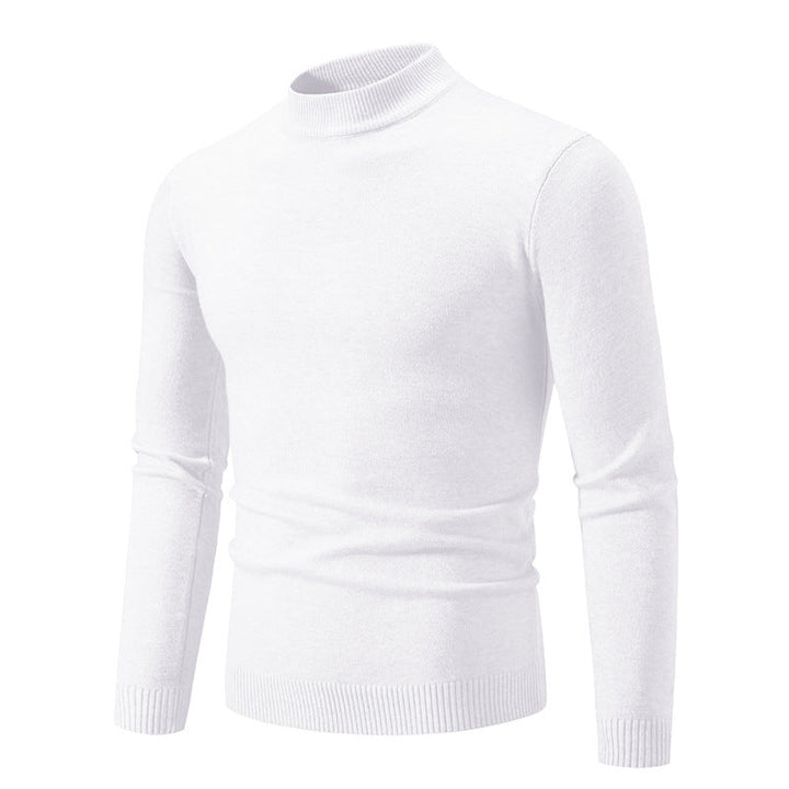 Herren nan taillierter Rollkragenpullover aus feinem Feinstrick mit geripptem Kragen Drune