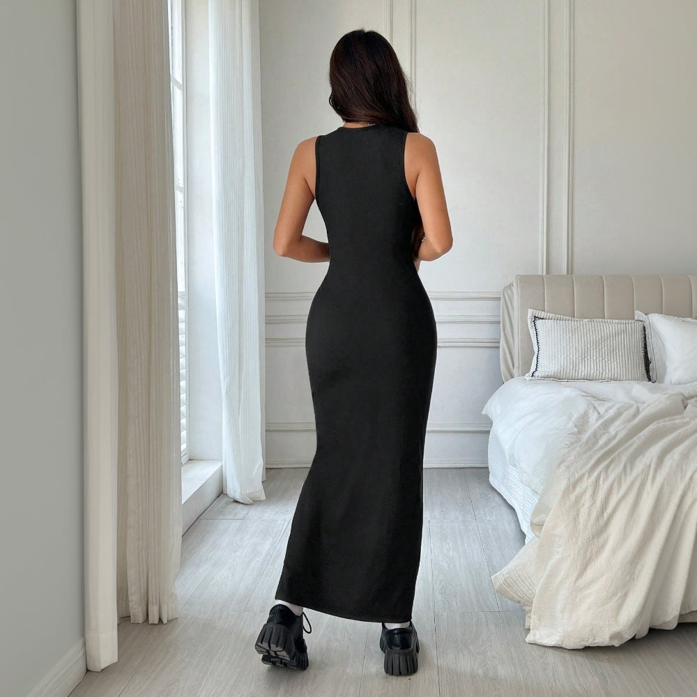 Damen Maxikleid mit raffinierter Schnürung und körperbetontem Schnitt Drune