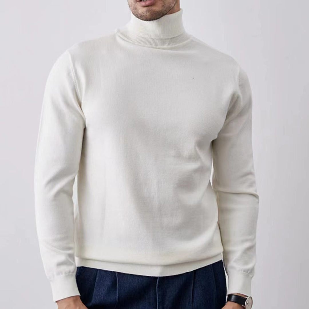 Drune | Rollkragenpullover Slim Fit Weiche Atmungsaktive Baumwollmischung Gerippte Kanten