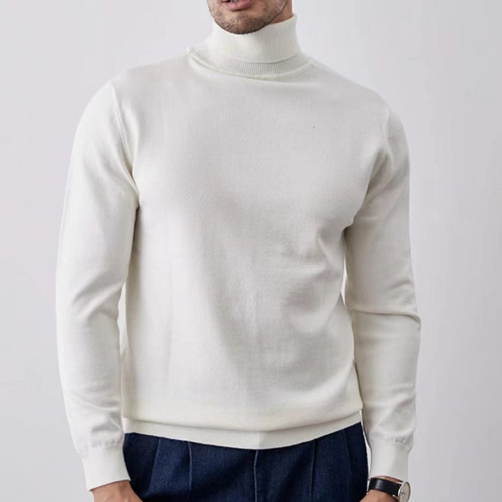 Drune | Rollkragenpullover Slim Fit Weiche Atmungsaktive Baumwollmischung Gerippte Kanten