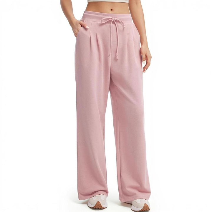 Damen weite Freizeithose mit Knopfdetails Drune