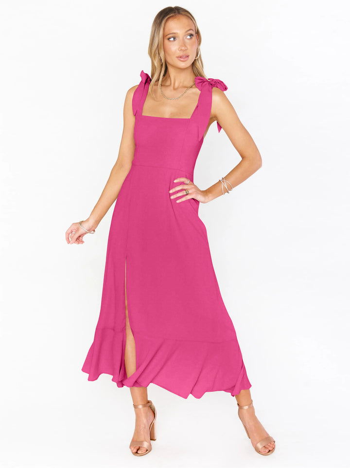 Damen Maxikleid mit elegantem Schnitt und seitlichem Schlitz Drune