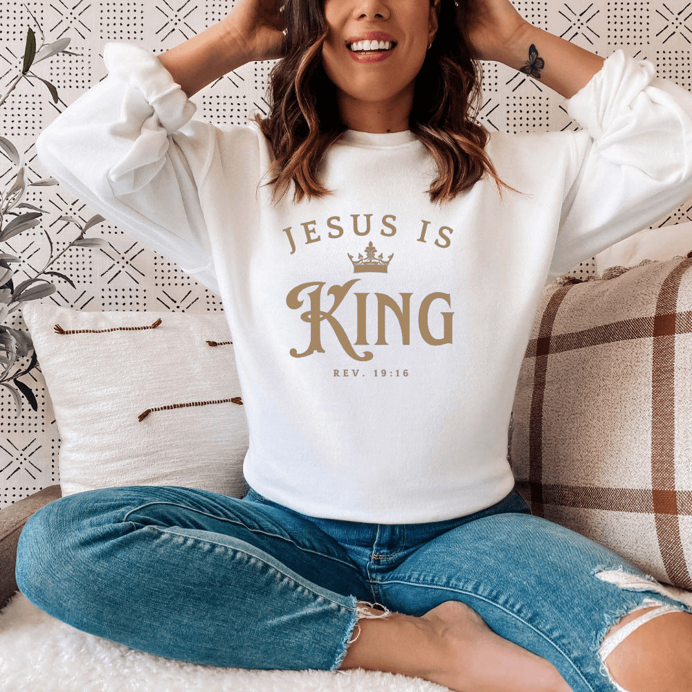 Damen Sweatshirt mit inspirierendem Schriftzug und lockerer Passform Drune