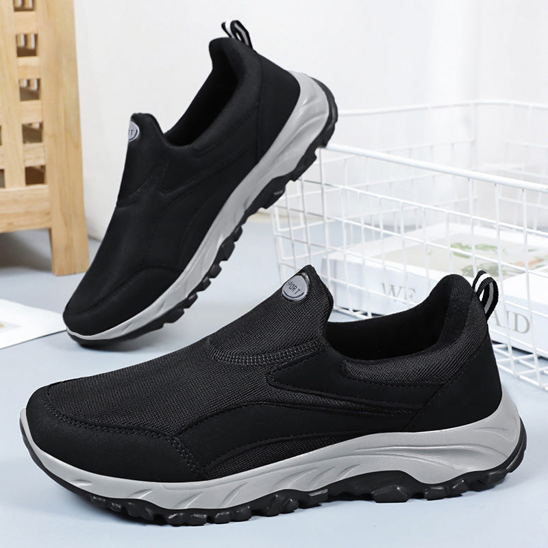 Damen nan sportlicher Slip-On Trekking-Sneaker mit atmungsaktivem Textiloberteil, elastischem Einstieg und profiliertem Outdoor-Laufsohle Drune