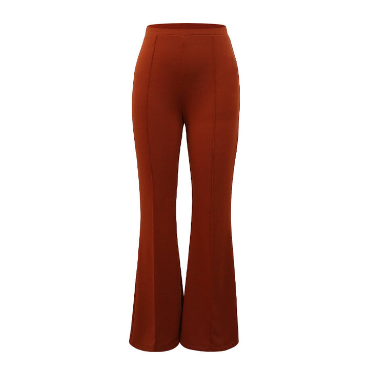 Damen Hochtaillierte Flared-Hosen Drune