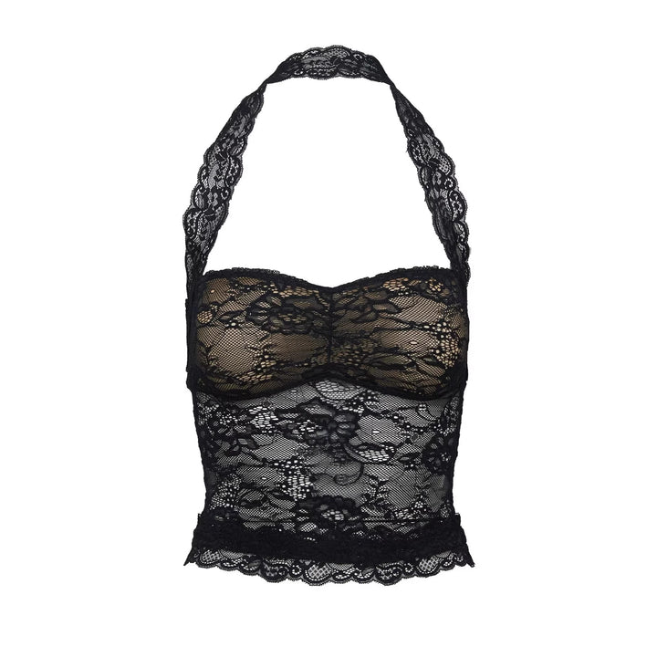 Damen Spitzen-Bustier mit romantischem Häkelmuster und verstellbaren Trägern Drune