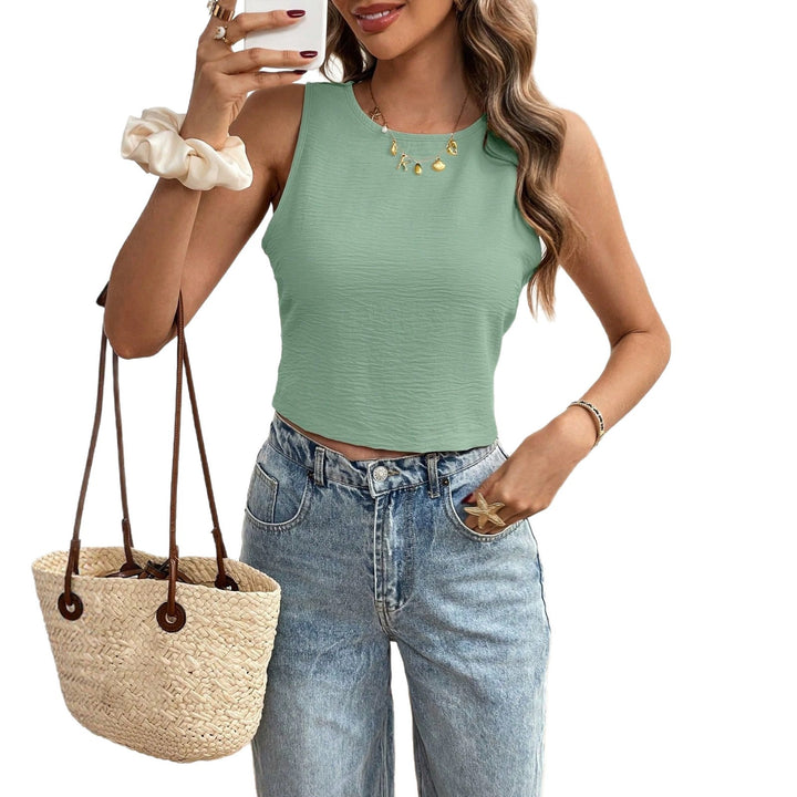 Damen Kurz-Top aus leichtem Jersey-Material mit femininer Raffung Drune