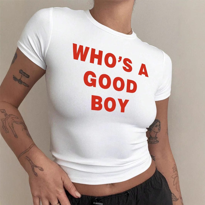 Damen Figurbetontes T-Shirt mit statement Hoodie Drune
