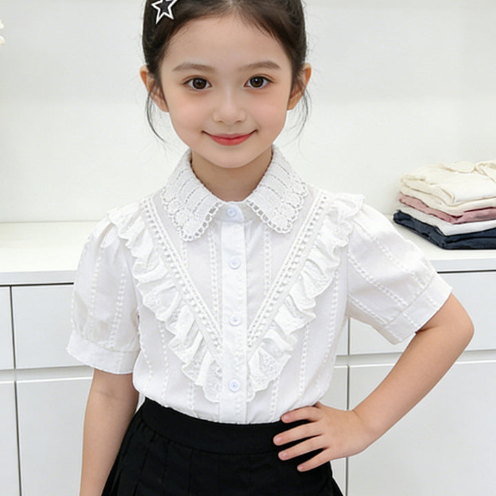 Mädchen Bluse mit Rüschendesign Drune