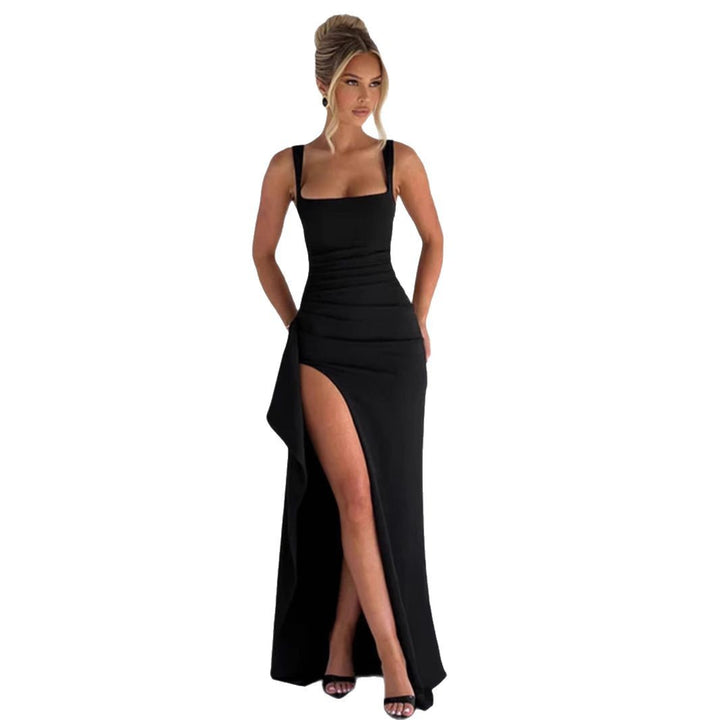 Damen Elegantes Maxikleid mit seitlichem Schlitz und figurbetontem Design Drune