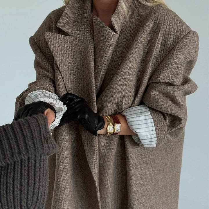 Damen eleganter Oversize-Trenchcoat Drune