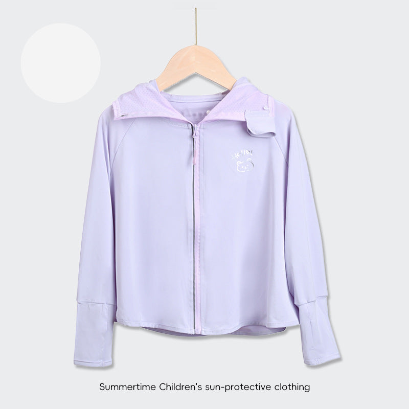 Kinder UV-Schutzjacke mit Kapuze und leichten atmungsaktiven Eigenschaften Drune