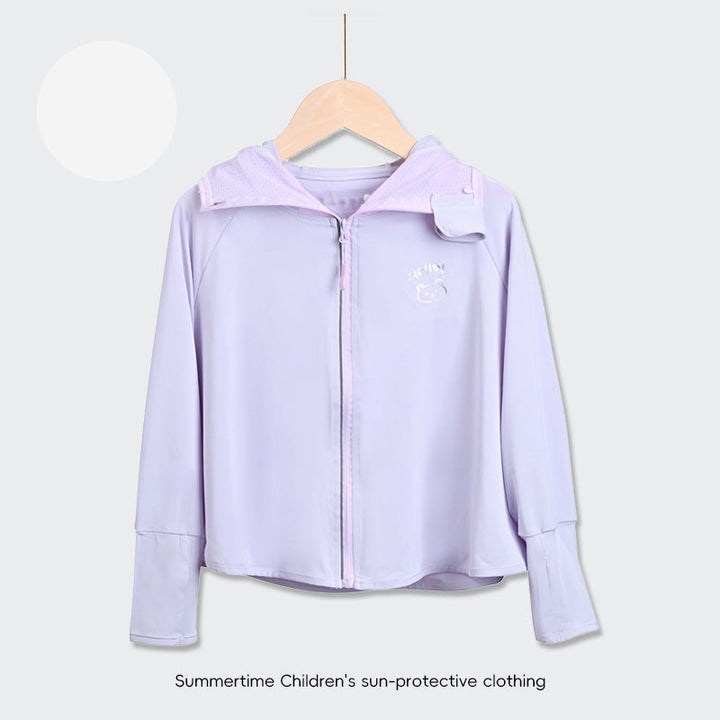 Kinder UV-Schutzjacke mit Kapuze und leichten atmungsaktiven Eigenschaften Drune