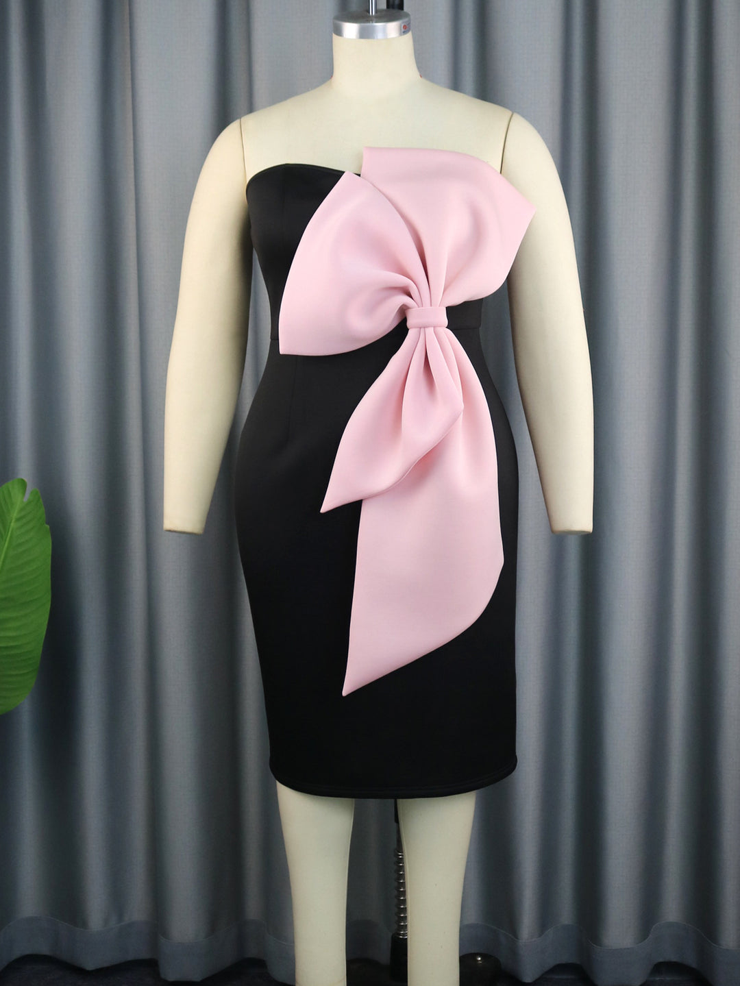 Damen Elegantes Abendkleid mit großem Schleifenakzent Drune