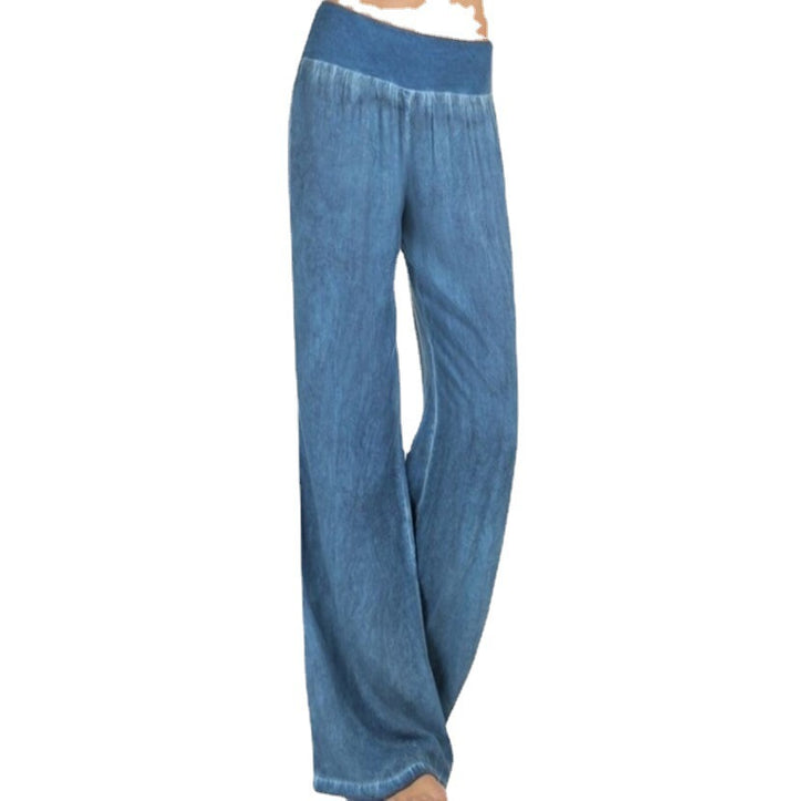 Damen Weite Palazzo-Hose mit komfortablem Bund Drune