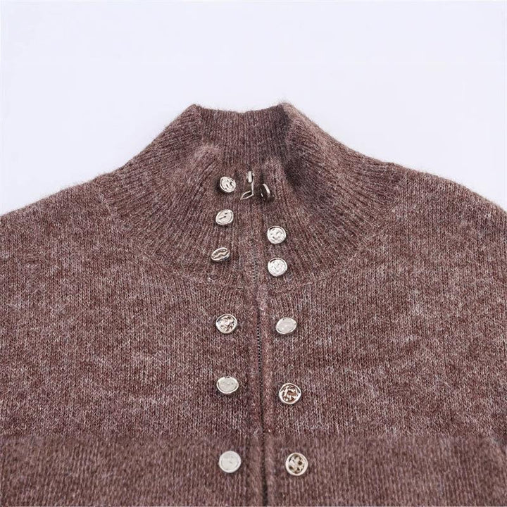 Damen Strickjacke mit hochwertiger Knopfdetail und modernen Akzenten Drune