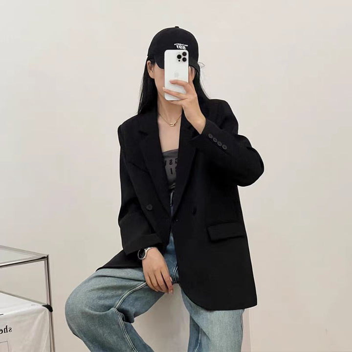 Damen Eleganter oversized Blazer mit strukturiertem Schnitt Drune