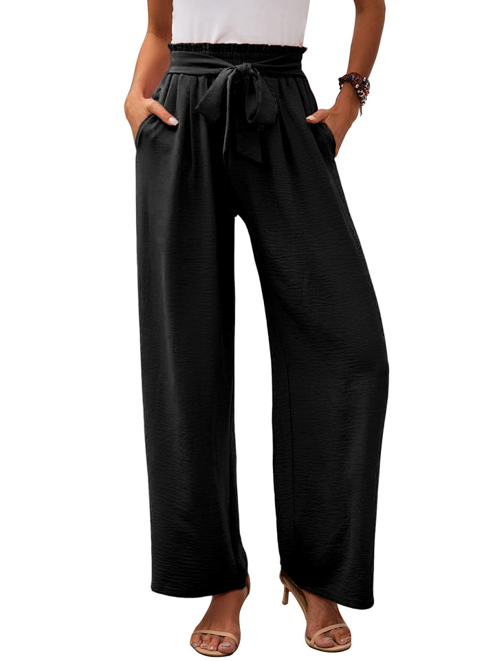 Damen weite Sommerhose mit galantem Bindegürtel Drune