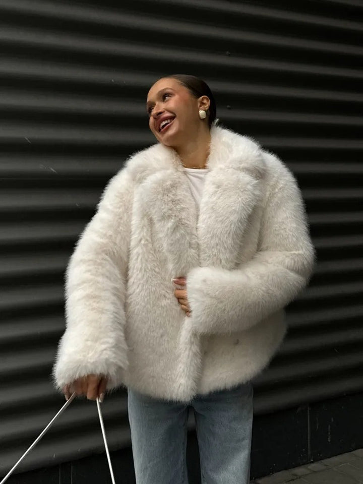 Damen Fleece-Mantel Drune
