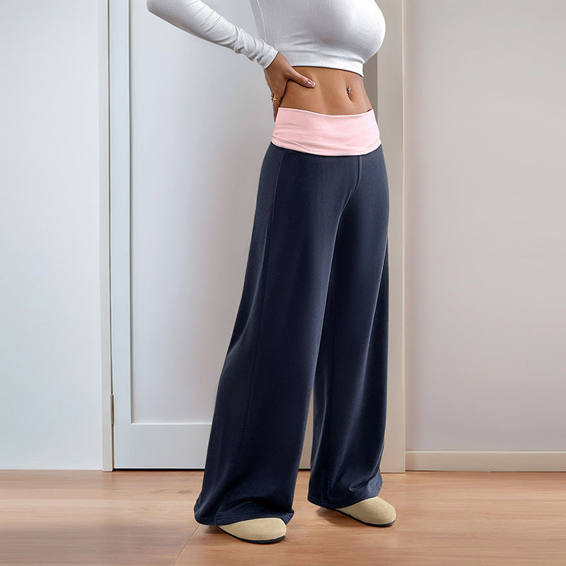 Damen Sportliche Freizeithose mit weitem Bein Drune