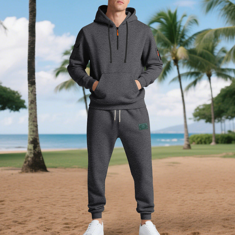 Herren Freizeit-Sweatset mit praktischen Taschen und Kordelzug Drune