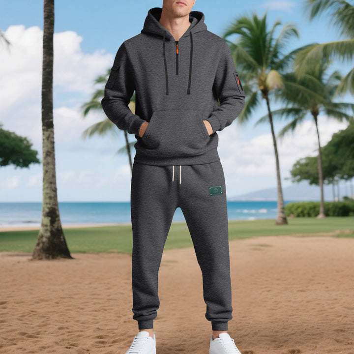 Herren Freizeit-Sweatset mit praktischen Taschen und Kordelzug Drune
