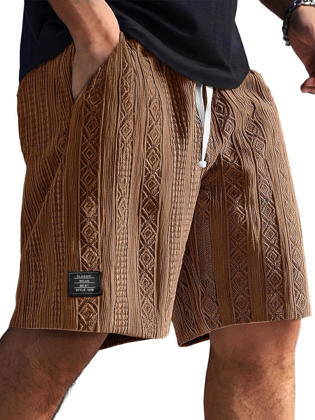 Herren Stilvolle Freizeithosen im lässigen Strickdesign Drune