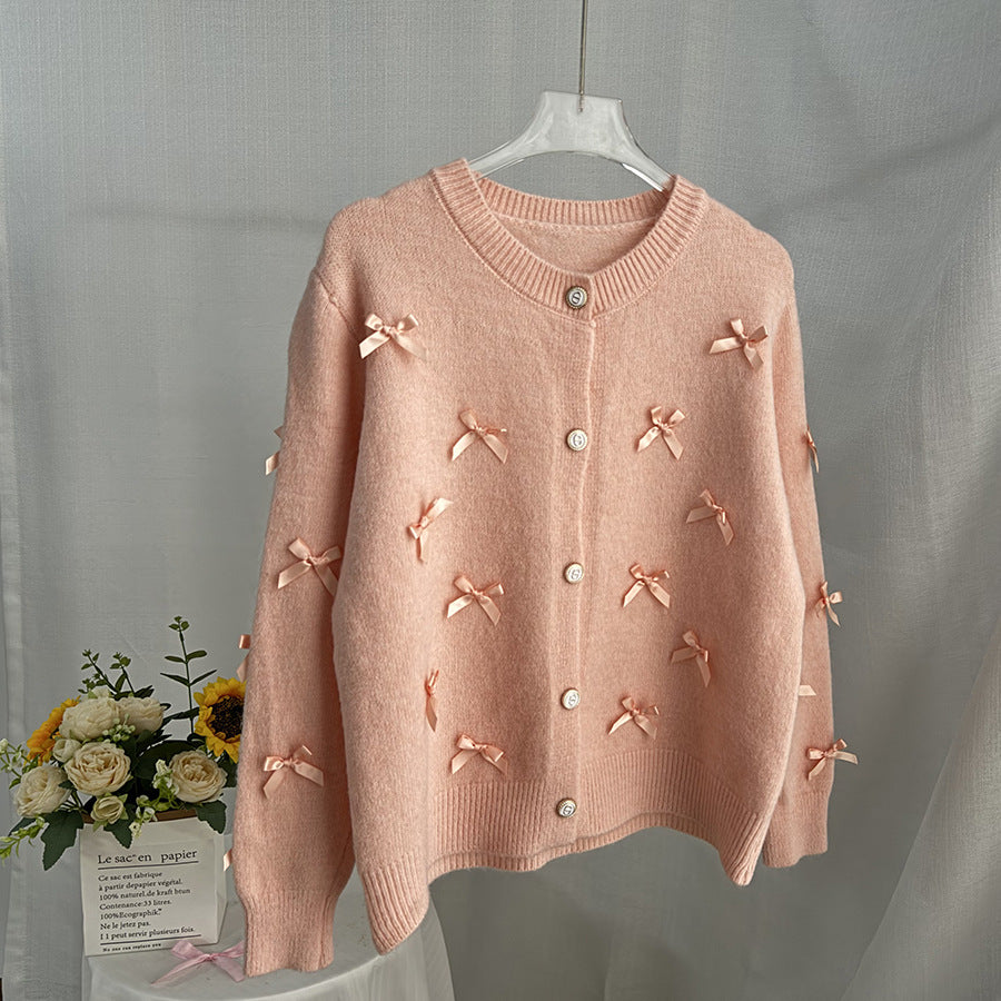 Damen Kuscheliger Strickcardigan mit Schleifendetails Drune