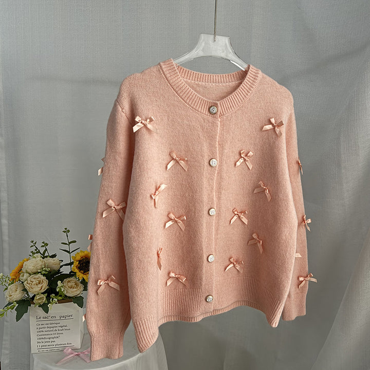 Damen Kuscheliger Strickcardigan mit Schleifendetails Drune