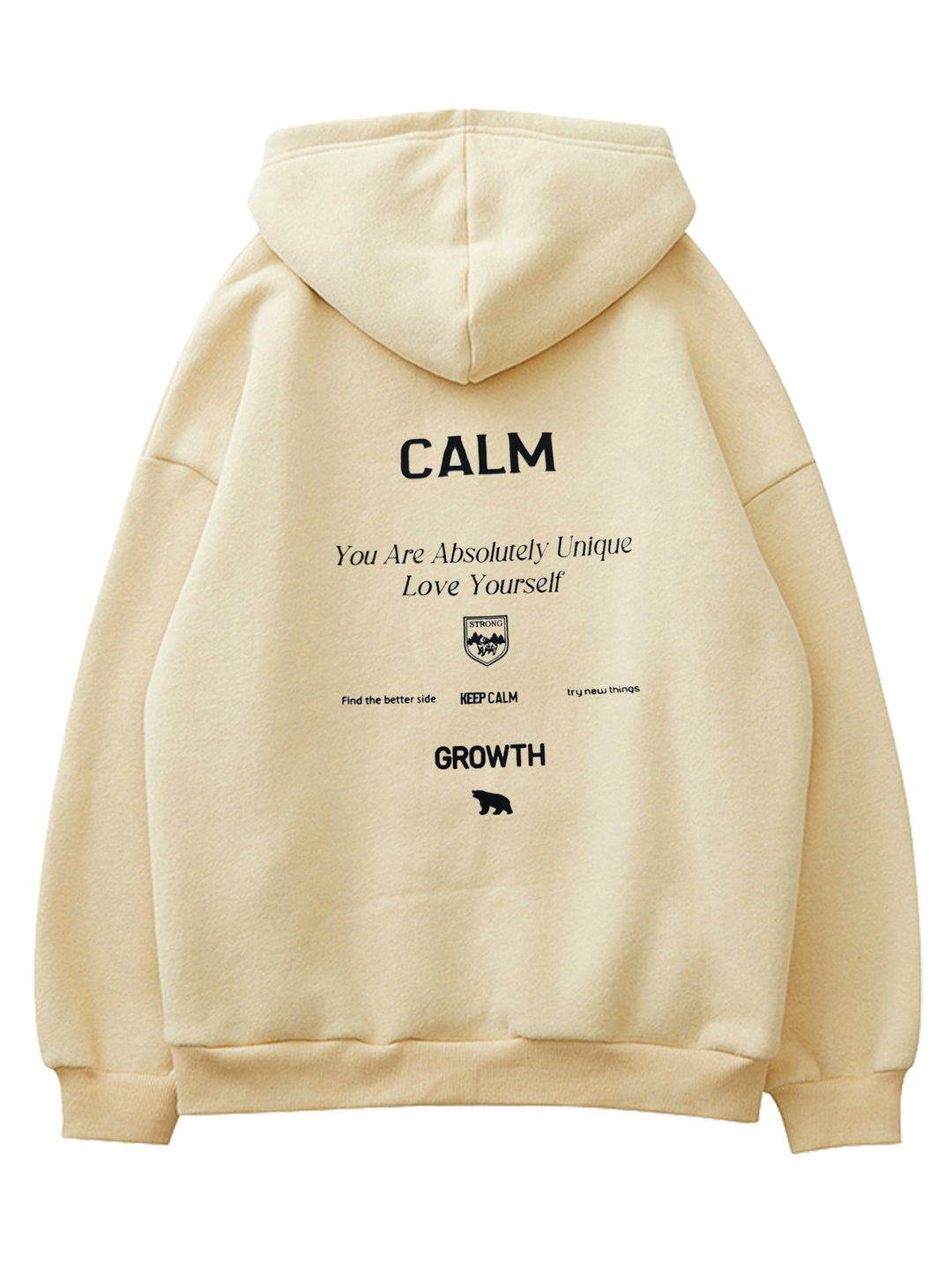 Damen Kapuzenpullover mit motivierendem Schriftzug und bequemer Passform Drune