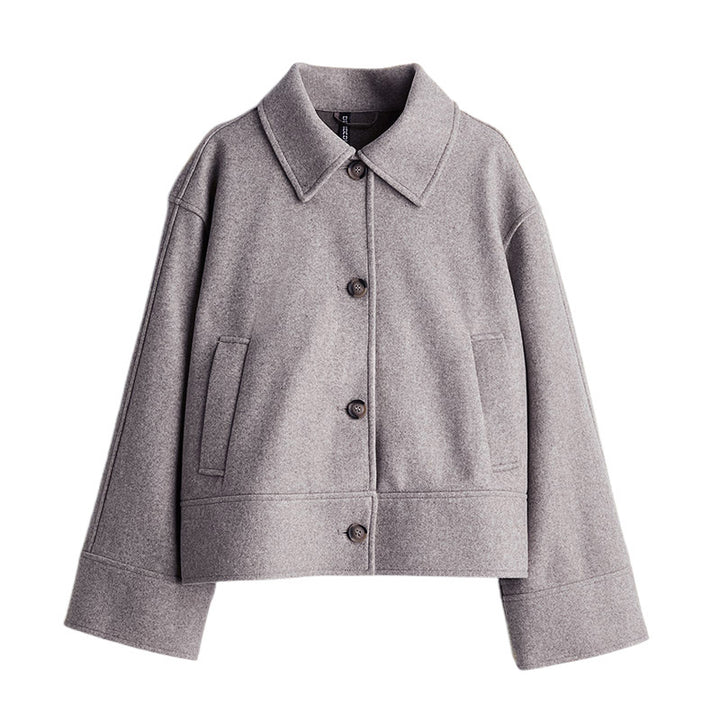 Damen modische Oversized Jacke mit innovativem Kragen Drune
