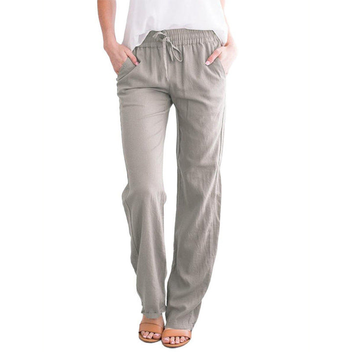Damen Weite Hose mit elastischem Bund und praktischen Seitentaschen Heidi-Mode